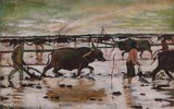 Nhớ về nông thôn Việt Nam qua tranh của các họa sĩ