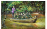 Hình ảnh anh bộ đội cụ Hồ qua nét vẽ của họa sĩ Lê Sa Long