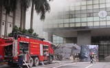Toàn cảnh diễn tập phương án giải cứu nạn nhân vụ cháy nổ trong trường học