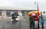 4 tiếng đồng hồ trước giờ bóng lăn: Lực lượng Công an Hà Nội ứng trực bảo vệ trận chung kết môn bóng đá nam SEA Games 31