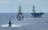 [ẢNH] Chiến hạm mạnh nhất của Nhật Bản diễn tập chống ngầm ở biển Đông