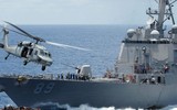 [ẢNH] Tàu chiến, máy bay Trung Quốc bám đuôi chiến hạm Mỹ