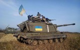 [ẢNH] Pháo tự hành hiện đại nhất Ukraine dội bão lửa xuống miền Đông