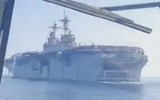 Trực thăng SH-3 Sea King Iran vừa đột nhiên áp sát tàu đổ bộ USS Essex Mỹ