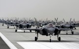 Phi đội 28 tiêm kích F-35A Hàn Quốc thực hiện màn 'voi đi bộ'