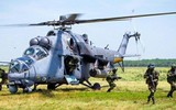 'Xe tăng bay' Mi-35M Nga tập kích đoàn xe thiết giáp Ukraine gần Izyum