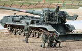 Pháo tự hành có thể bắn đạn hạt nhân 2S7M Nga tập kích cứ điểm Ukraine
