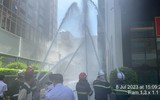 Công an quận Nam Từ Liêm huy động lực lượng thực tập phương án chữa cháy, cứu nạn tại nhà cao tầng