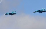 [ẢNH] Su-34 Nga bị rơi sau khi chặn hai máy bay ném bom Mỹ?