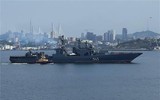 [ẢNH] ‘Nguyên soái Shaposhnikov’ thị uy bằng tên lửa Kalibr trên vùng biển Nhật Bản