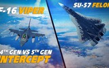 Tiêm kích F-16 Mỹ có nhiều cơ hội trước chiến đấu cơ Nga, miễn không phải đối đầu Su-57