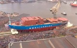 Tàu phá băng nước nông Dự án 22470M 'mạnh nhất thế giới' được khởi đóng tại Nga
