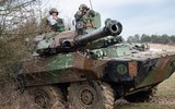 Xe tăng bánh lốp AMX-10RC nổi bật trong vai trò... pháo tự hành