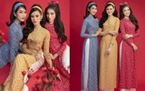 [ẢNH] Dàn Hoa hậu đọ sắc 'một chín một mười' với áo dài Tết Tân Sửu 2021