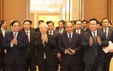 Hình ảnh Tổng Bí thư Nguyễn Phú Trọng dự Hội nghị Chính phủ với các địa phương