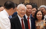 Hình ảnh Tổng Bí thư Nguyễn Phú Trọng dự lễ kỷ niệm 60 năm Bác Hồ gặp mặt đội ngũ trí thức
