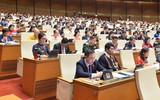 Hình ảnh Tổng Bí thư Nguyễn Phú Trọng và các lãnh đạo Đảng, Nhà nước dự khai mạc kỳ họp Quốc hội thứ 5