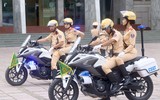 Những nữ cảnh sát giao thông xinh đẹp sẽ dẫn đoàn, phục vụ Đại hội Đảng