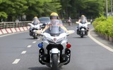 Cận cảnh siêu mô tô Honda Goldwing 1800 phân khối của Cảnh sát giao thông 