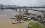 Ngắm cây cầu Vĩnh Tuy 2 đang dần rõ hình hài