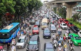 Chính thức phân làn riêng biệt cho ô tô, xe máy trên đường Nguyễn Trãi
