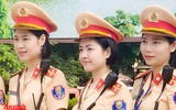 Ấn tượng với nữ CSGT bảo vệ Đại hội Đảng bộ TP Hà Nội