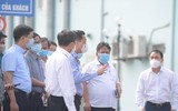 [Ảnh] Bộ Tư lệnh Thủ đô phun khử khuẩn Bệnh viện K cơ sở Tân Triều phòng Covid-19