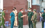[Ảnh] Bộ Tư lệnh Thủ đô phun khử khuẩn Bệnh viện K cơ sở Tân Triều phòng Covid-19