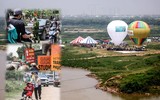 Người dân ùn ùn đổ về lễ hội khinh khí cầu ven sông Hồng, ùn tắc nhiều tuyến đường