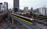 Hình ảnh ấn tượng từ flycam khi tàu đường sắt đô thị Nhổn - ga Hà Nội chạy thử