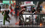 Xem Cảnh sát PCCC cùng người dân diễn tập chữa cháy cứu người tại chợ truyền thống lâu đời ở Hà Nội