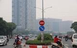 Cận cảnh nút giao thí điểm bỏ đèn giao thông, không vòng xuyến ở Thủ đô 