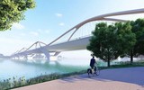 Cận cảnh kiến trúc cầu Trần Hưng Đạo vượt sông Hồng