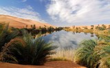 Hồ nước đẹp như trong truyện cổ tích, ẩn mình giữa lòng sa mạc Sahara