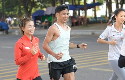 Dàn sao điền kinh căng mình tập luyện để chinh phục Tiền Phong Marathon 2024