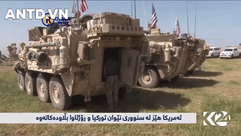 [ẢNH] Mỹ bất ngờ huy động 50 xe thiết giáp tấn công IS tại Syria