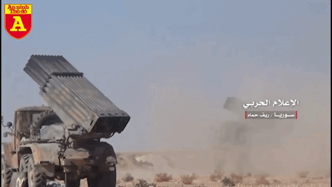 [ẢNH] Bão lửa BM-21 lấn át T-90 và Pantsir-S1 để giành vị thế chủ động trên chiến trường Syria