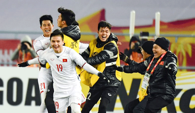 Những khoảnh khắc xúc động của U23 Việt Nam sau chiến thắng U23 Qata