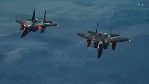 [ẢNH] Màn 'song kiếm hợp bích' giữa F-15E và F-22 tại Thái Bình Dương