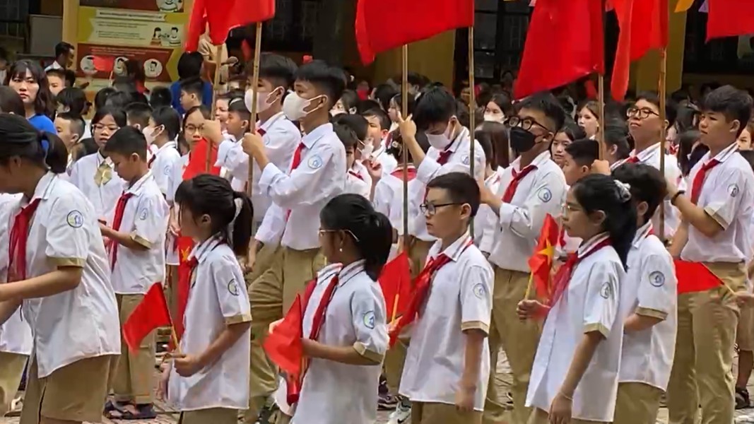 Không khí Lễ khai giảng tại trường THCS Thái Thịnh | Báo điện tử An ninh  Thủ đô