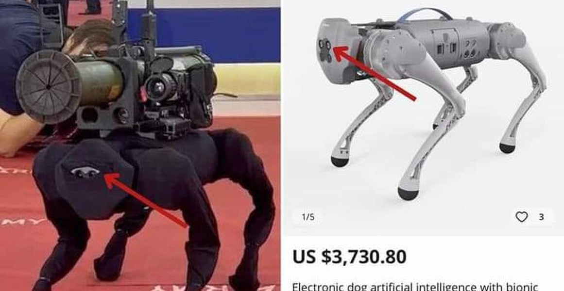 Robot chó M-81 mang súng phóng lựu Nga vừa ra mắt là công nghệ Trung Quốc?