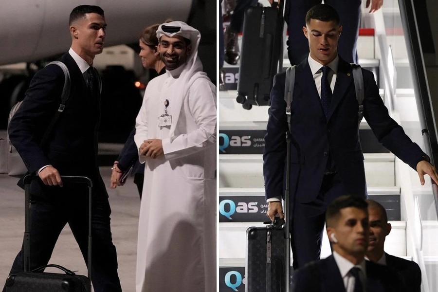 Ronaldo bảnh bao đặt chân đến Qatar dự World Cup 2022 ảnh 4