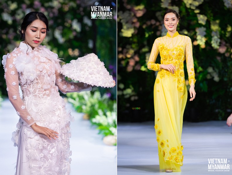 Hoa hậu Myanmar toả sáng trên sàn diễn với áo dài của Kenny Thái