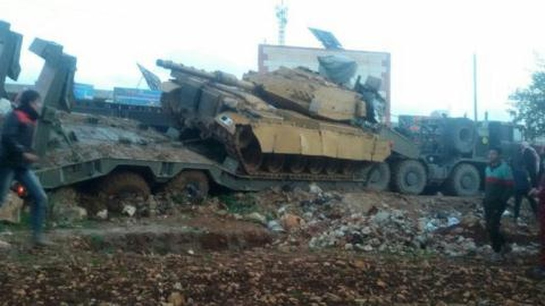 [ẢNH] Syria pháo kích bắn tan xác xe tăng Thổ Nhĩ Kỳ ngay khi chưa kịp tham chiến