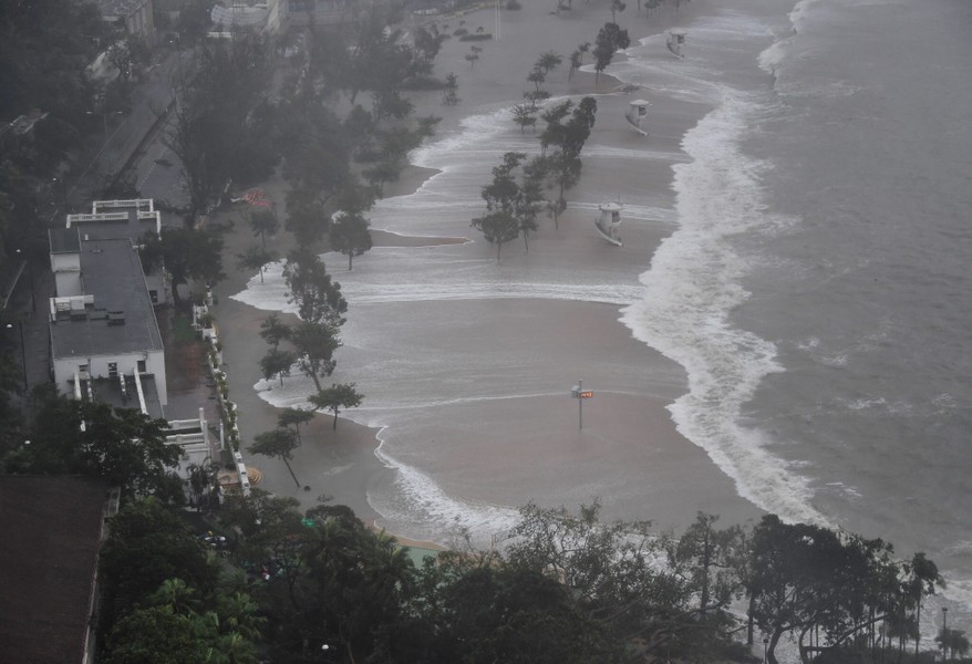 [ẢNH] Siêu bão Mangkhut quét qua Trung Quốc gây thiệt hại lớn
