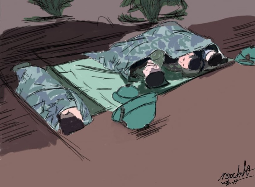 [ẢNH] Nữ sinh viên Đà Nẵng vẽ tranh động viên tuyến đầu chống dịch