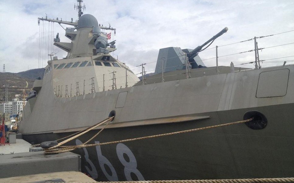 [ẢNH] Hải quân Nga nhận liên tiếp 2 chiến hạm tàng hình 