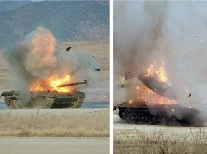 [ẢNH] Quân đội Syria gặp nguy khi phiến quân có tên lửa hạ được T-90 chỉ với 1 phát bắn