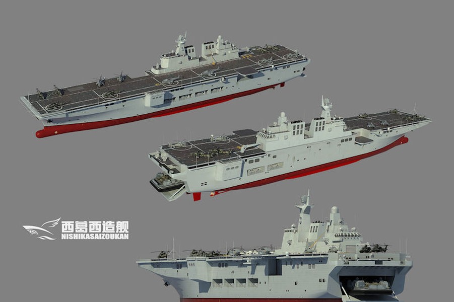 [ẢNH] Tàu đổ bộ Type 075 Trung Quốc vẫn ngổn ngang sau 4 tháng hạ thủy