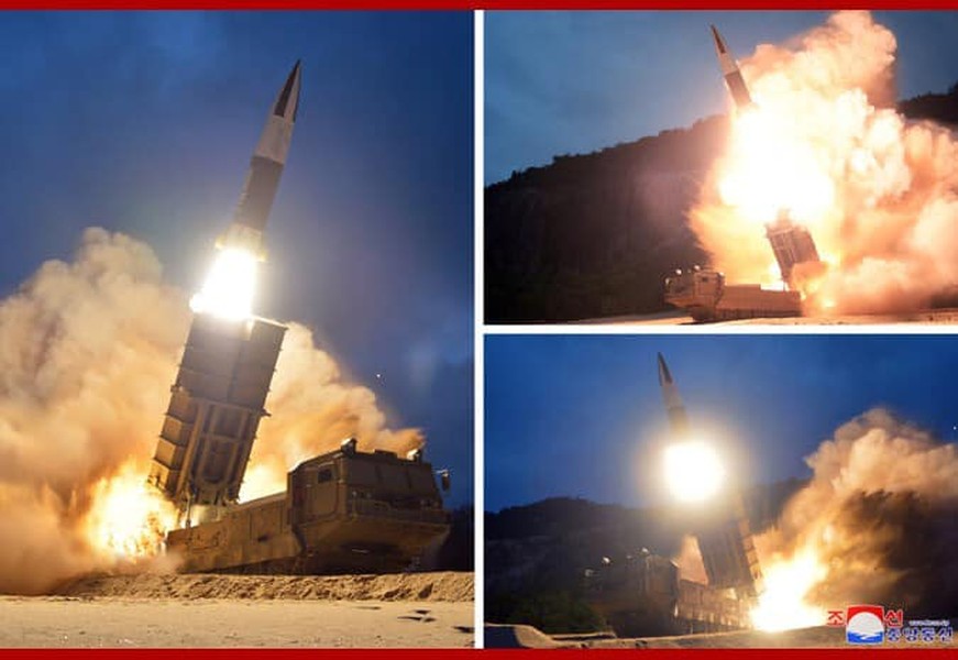 [ẢNH] Triều Tiên bất ngờ thử tên lửa đạn đạo 